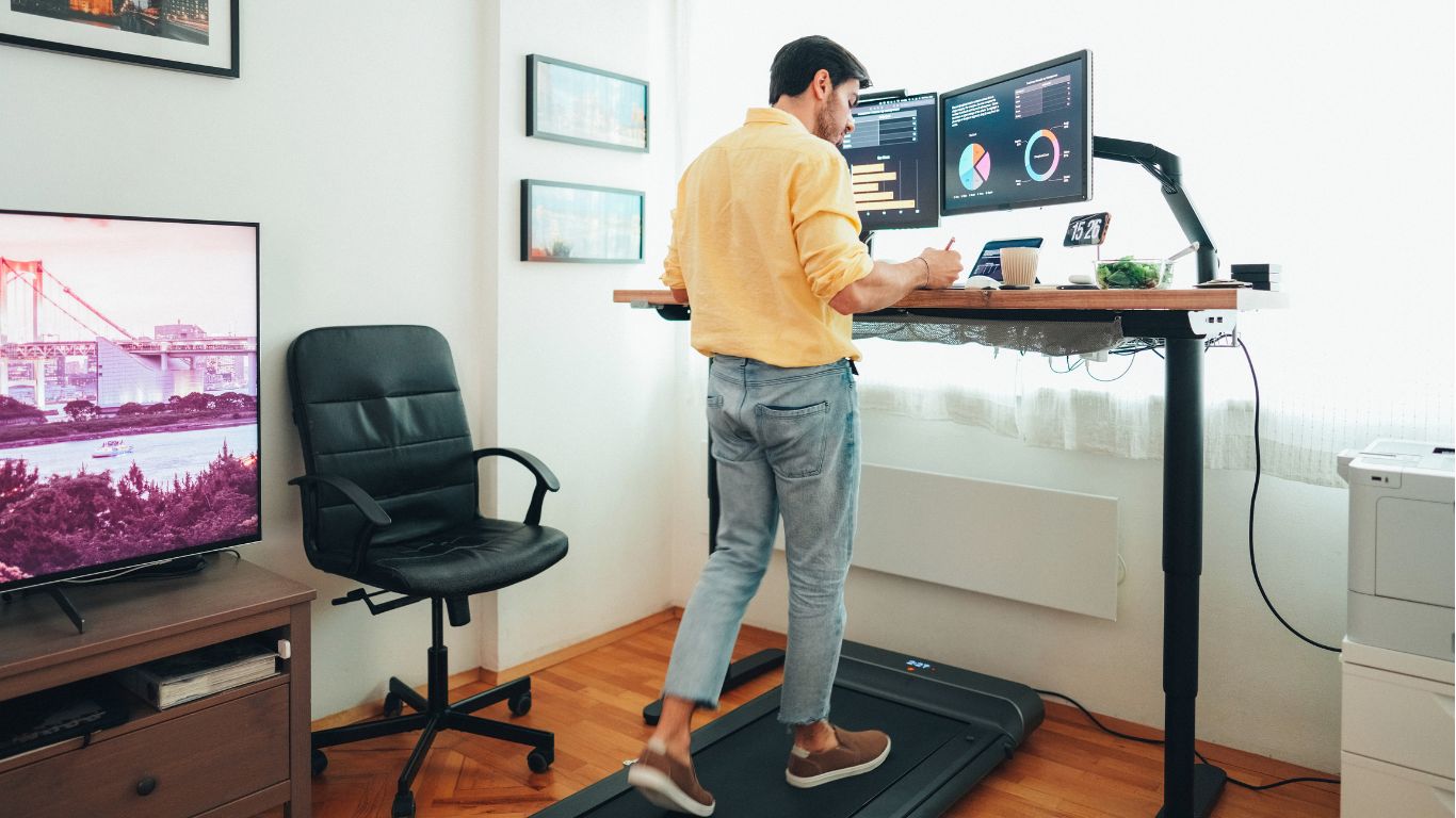 How to move a standing desk walk pad